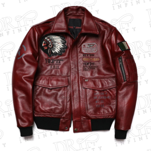 DRIP INFINITY: A2 Flying Pilot Genuine Leather Bomber Jacket