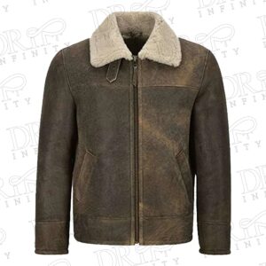 Men's Shearling Leather Jacket (Dirty Beige)