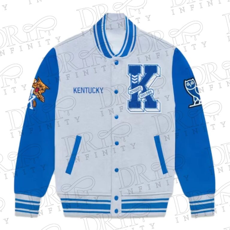DRIP INFINITY: NCAA Kentucky Wildcats Fleece Varsity Jacket