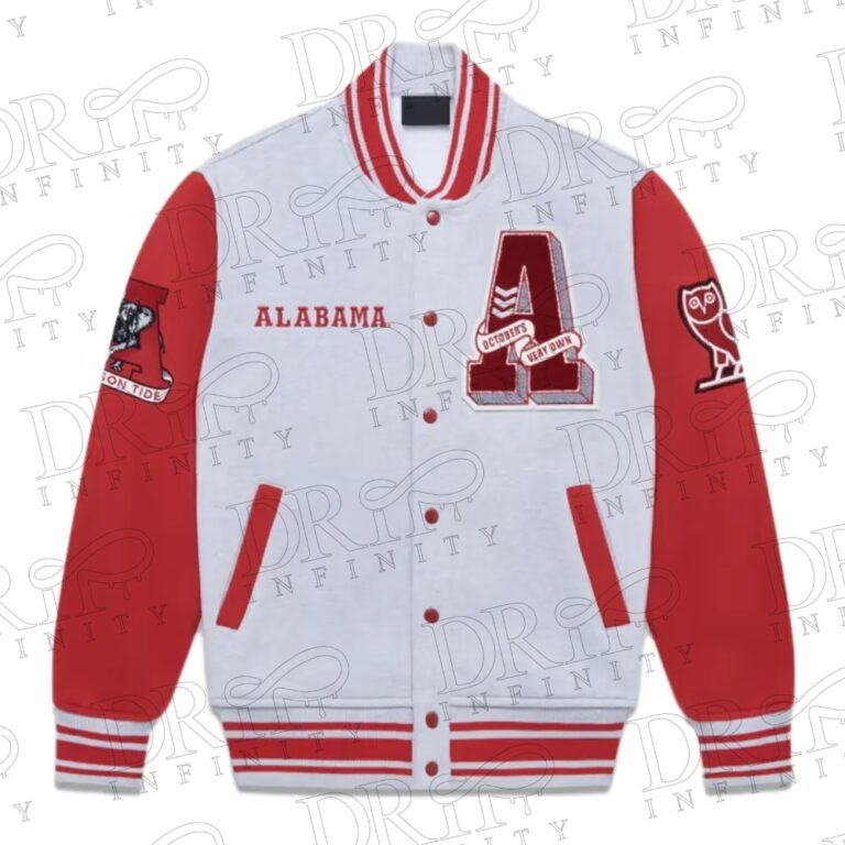 DRIP INFINITY: NCAA Alabama Crimson Tide Fleece Varsity Jacket
