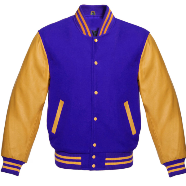DRIP INFINITY: Royal Blue & Gold Varsity Letterman Jacket