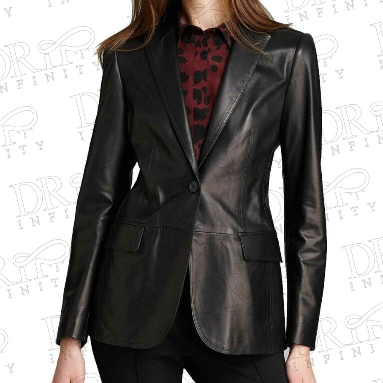 DRIP INFINITY: Women's Genuine Slim Fit Lambskin Real Leather Blazer