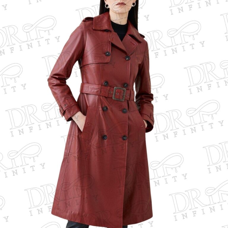 DRIP INFINITY: Women's Real Soft Lambskin Leather Long Coat