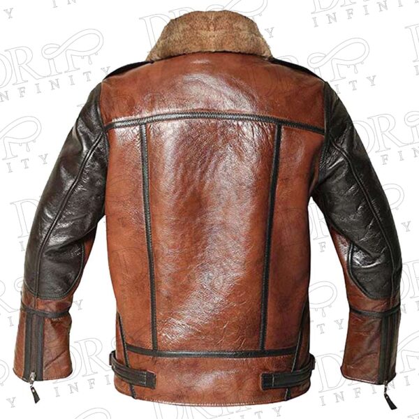 Men's British Pilot Shearling Leather Jacket ( Back )