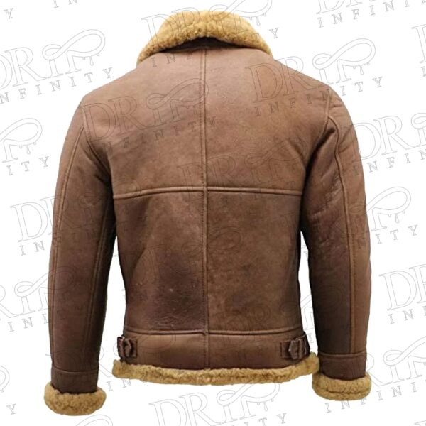 Men's WW2 Vintage Shearling Flying Leather Jacket (Back)