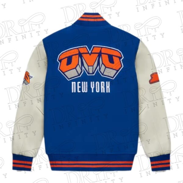 DRIP INFINITY: NBA New York Knicks Varsity Jacket ( Back )