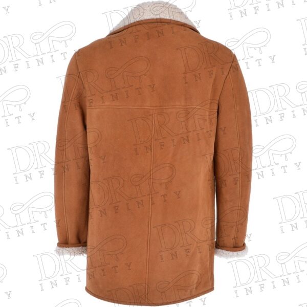 Men’s Classic Tan Sheepskin Fur Coat ( Back )