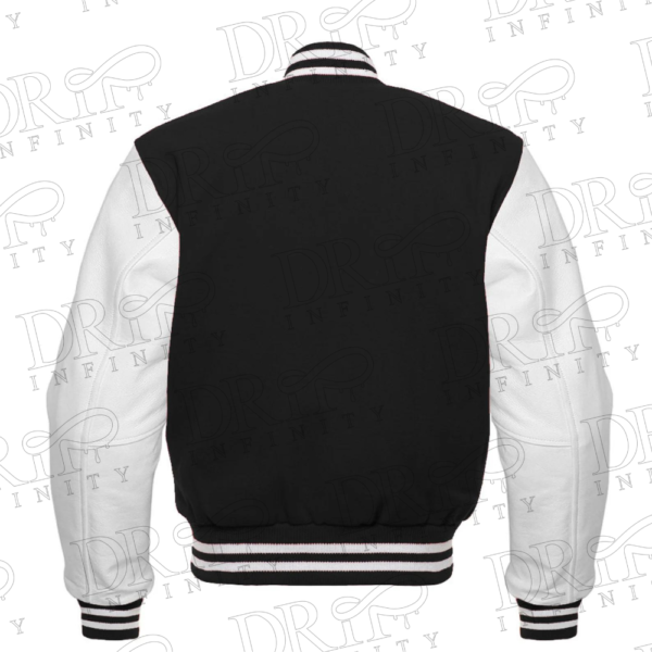 DRIP INFINITY: Black & White Varsity Letterman Jacket