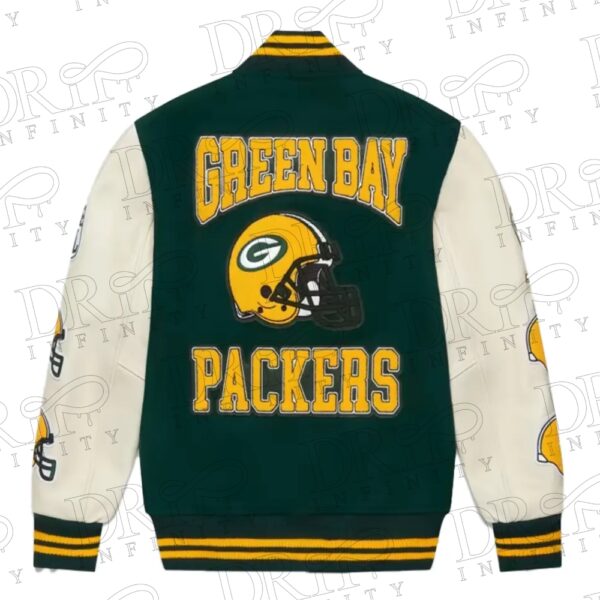 DRIP INFINITY OVO x NFL Green Bay Packers Varsity Jacket ( Back )