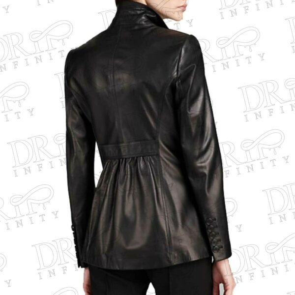 DRIP INFINITY: Women's Genuine Slim Fit Lambskin Real Leather Blazer ( Back )