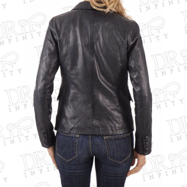 DRIP INFINITY: Women's Lambskin Leather Blazer ( Back )