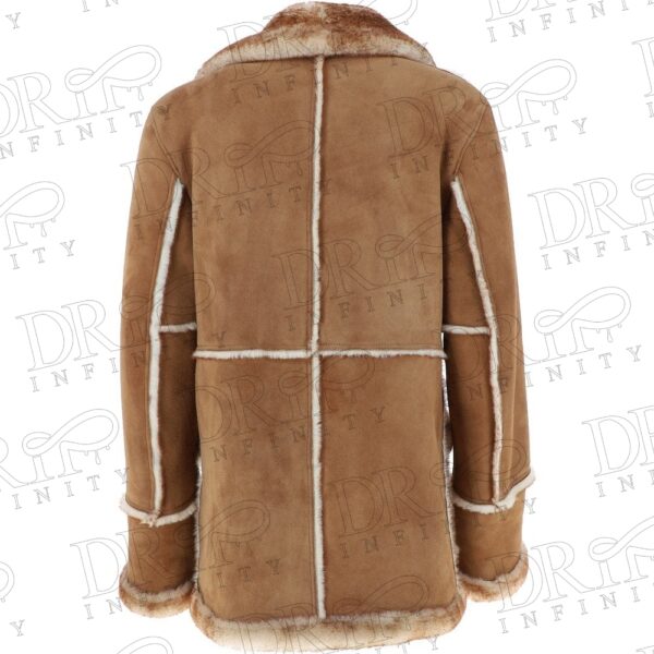 Men’s Honey Tan Shearling Sheepskin Coat ( Back )