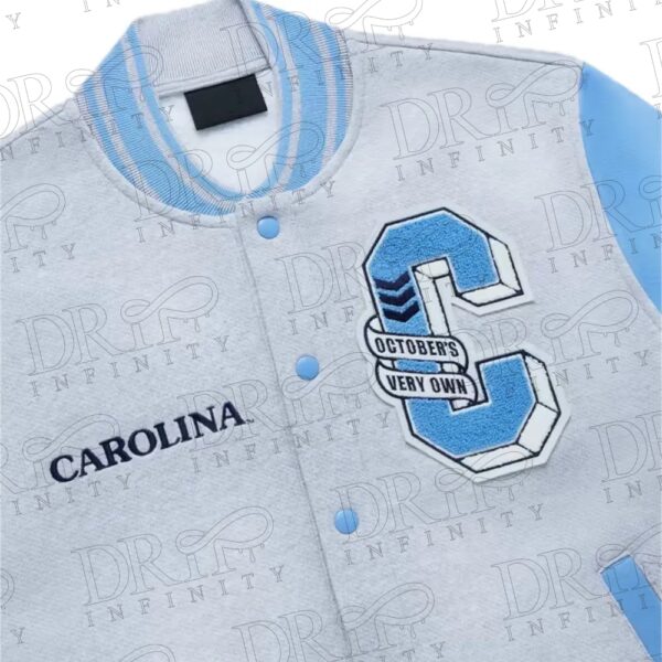 DRIP INFINITY: NCAA North Carolina Tar Heels Fleece Varsity Jacket