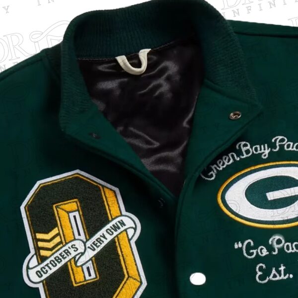 DRIP INFINITY OVO x NFL Green Bay Packers Varsity Jacket