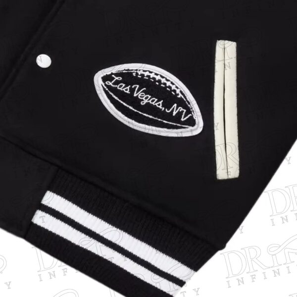 DRIP INFINITY: OVO x NFL Las Vegas Raiders Varsity Jacket