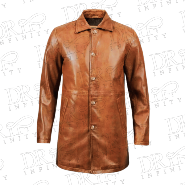DRIP INFINITY: Men's Tan Leather Coat