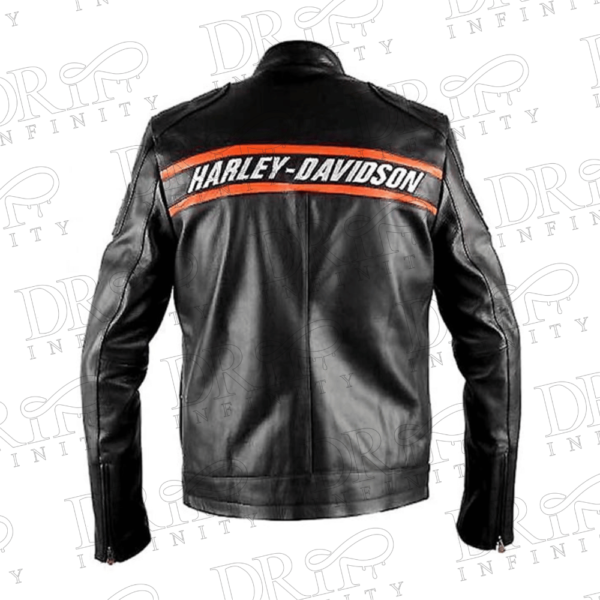 DRIP INFINITY: Bill Goldberg Harley Davidson Biker Leather Jacket (Back)