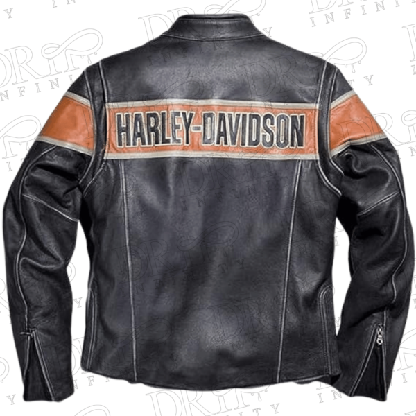 DRIP INFINITY: Harley Davidson Victory Lane Leather Jacket (Back)