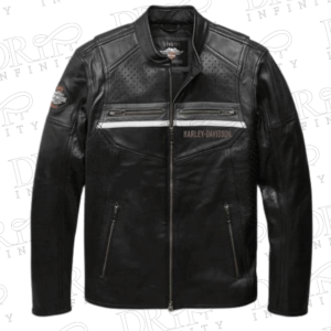 DRIP INFINITY: Harley Davidson Llano Perforated Leather Jacket