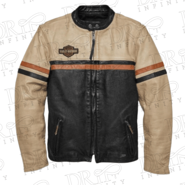 DRIP INFINITY: Harley Davidson Racing Mid-Weight Color blocked Leather Jacket