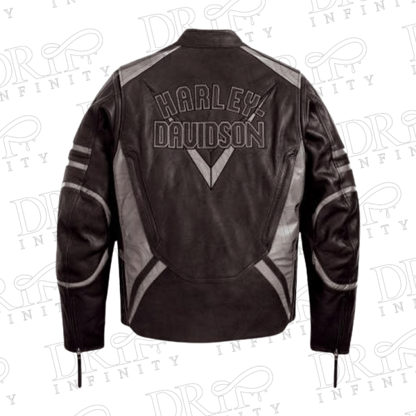 DRIP INFINITY: Harley Davidson Biker Brown Leather Jacket (Back)
