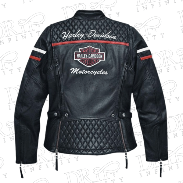 DRIP INFINITY: Harley Davidson Miss Enthusiast H-D Triple Vent System Leather Jacket (Back)