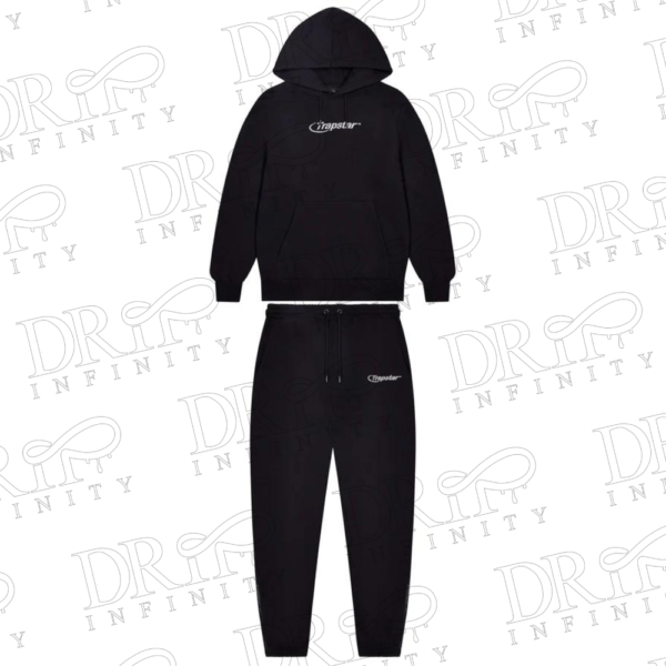 DRIP INFINITY: Men's Black Hyperdrive Embroidered Tracksuit