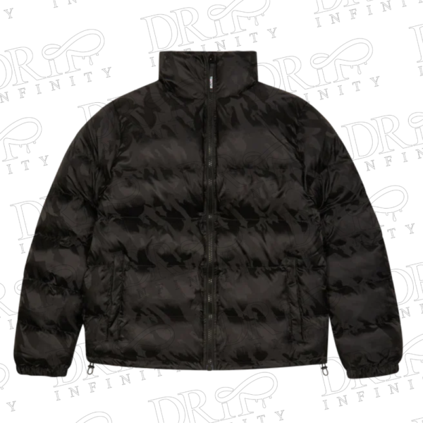 DRIP INFINITY: Trapstar T Black Jacquard Puffer Jacket