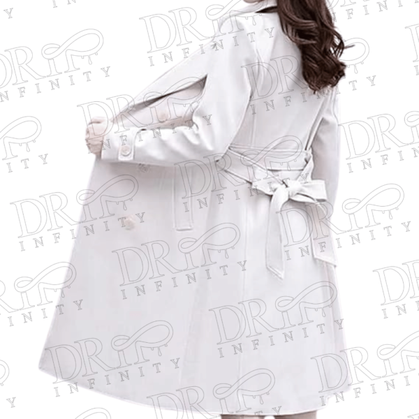 Women's Double Breasted Long Trench Coat (Back)
