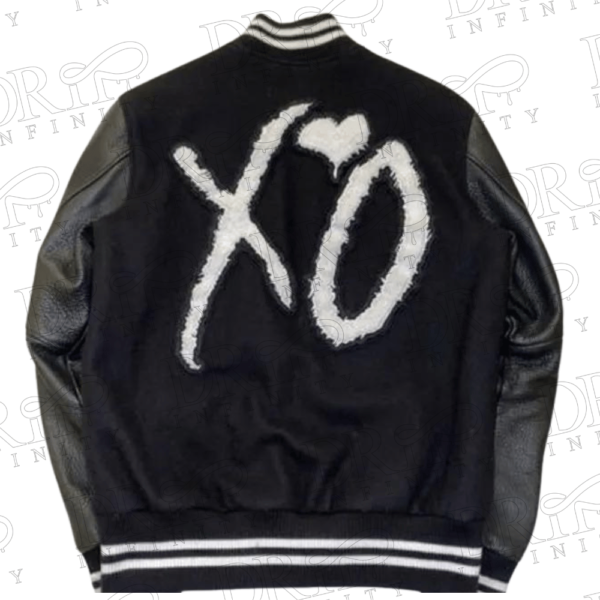 DRIP INFINITY: The Weekend XO Tour Black Varsity Jacket (Back)