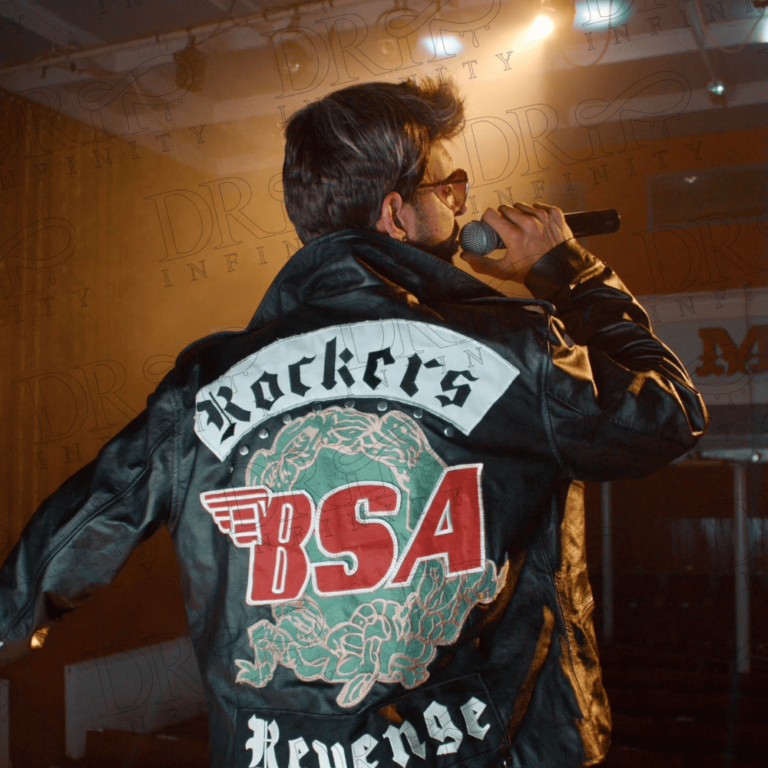 DRIP INFINITY: George Michael BSA Faith Rockers Revenge Leather Jacket (Back)