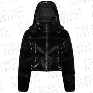 DRIP INFINITY: Women's Shiny Black Trapstar Irongate Hooded Jacket