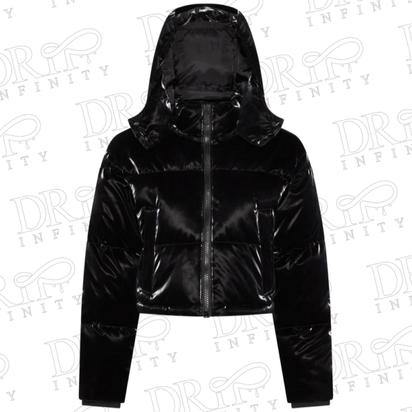 DRIP INFINITY: Women's Shiny Black Trapstar Irongate Hooded Jacket