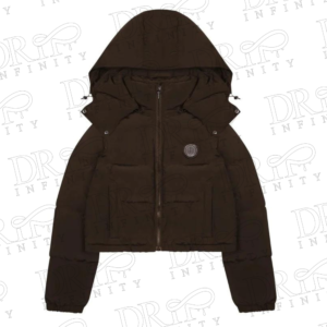 DRIP INFINITY: Women’s Brown Trapstar Irongate Detachable Hooded Puffer Jacket