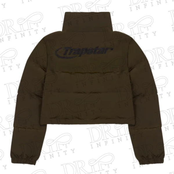 DRIP INFINITY: Women’s Olive Trapstar Hyperdrive Puffer Jacket (Back)