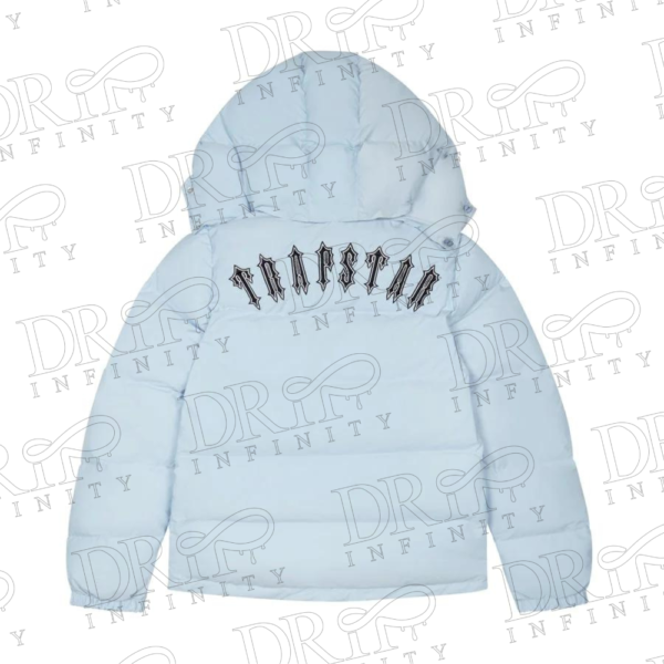 DRIP INFINITY: Trapstar Ice Blue Irongate Detachable Hooded Puffer Jacket (Back)