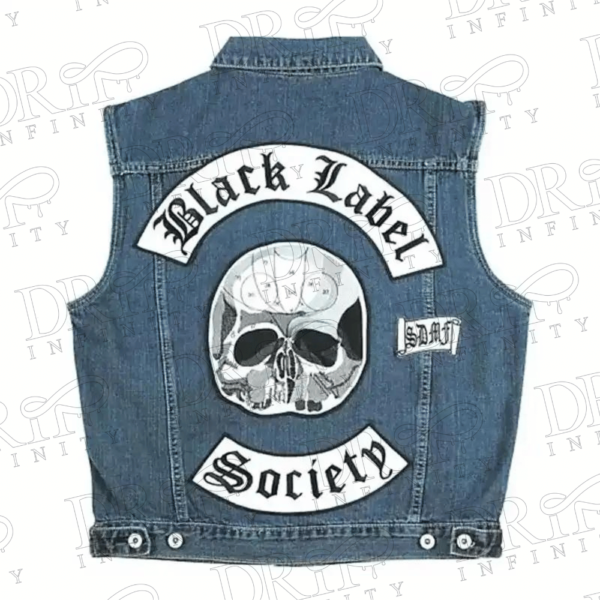 DRIP INFINITY: Black Label Society Blue Vest (Back)