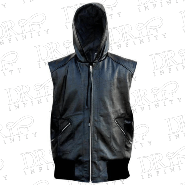 DRIP INFINITY: Men's Hooded Leather Vest