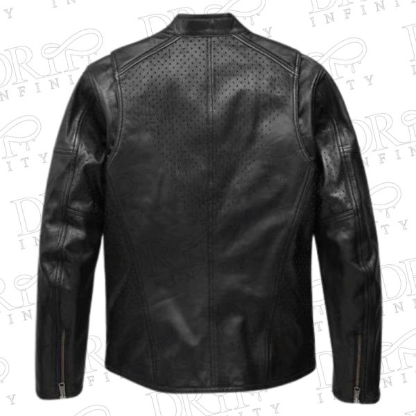 DRIP INFINITY: Harley Davidson Llano Perforated Leather Jacket (Back)