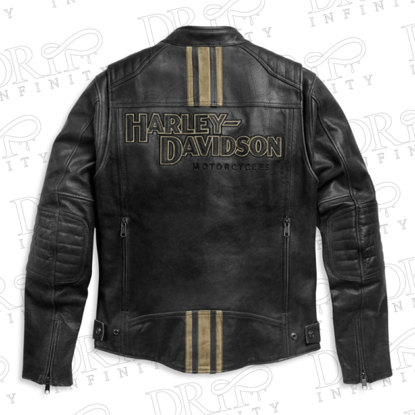 DRIP INFINITY: Harley Davidson Triple Vent Passing Link ii Leather Jacket (Back)