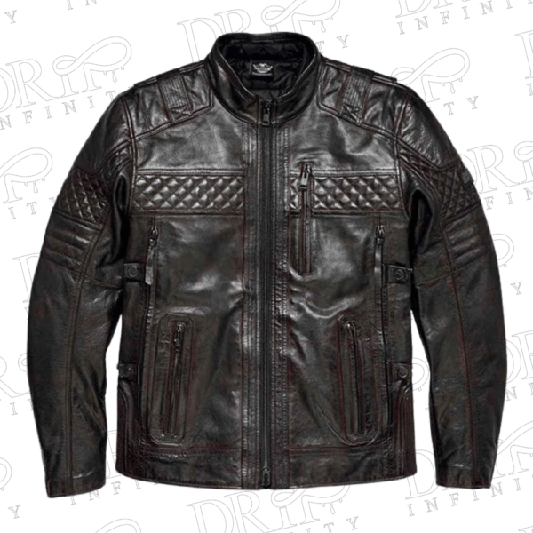 DRIP INFINITY: Harley Davidson Triple Vent System Ironstone Biker Leather Jacket