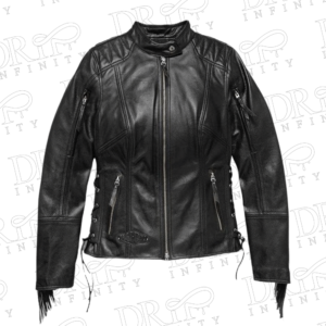 DRIP INFINITY: Women's Boone Fringed Leather Jacket
