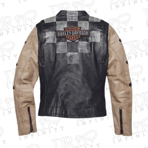DRIP INFINITY: Women’s Harley Davidson Race Inspired Jacket (Back)