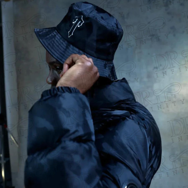 DRIP INFINITY: Trapstar T Black Jacquard Puffer Jacket