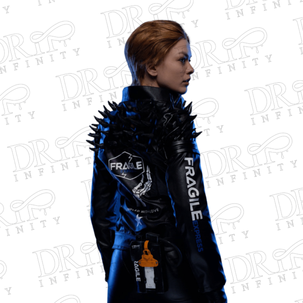 DRIP INFINITY: Lea Seydoux's character from Death Stranding Biker Leather Jacket (Back)