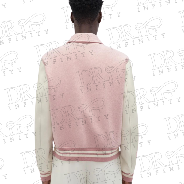 DRIP INFINITY: Men's Pink Bones Varsity Jacket (Back)