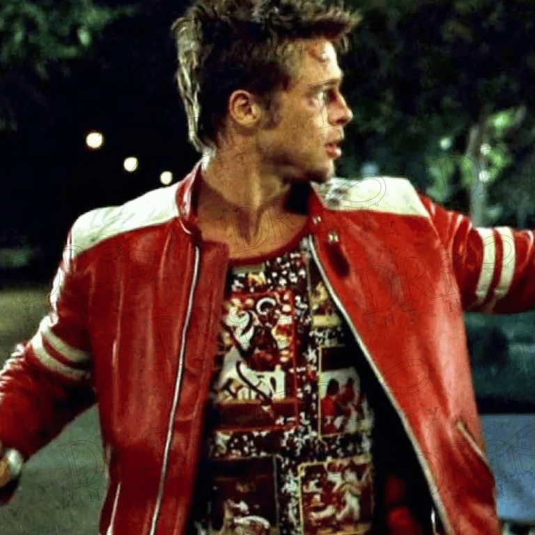 DRIP INFINITY: Fight Club Brad Pitt Leather Jacket