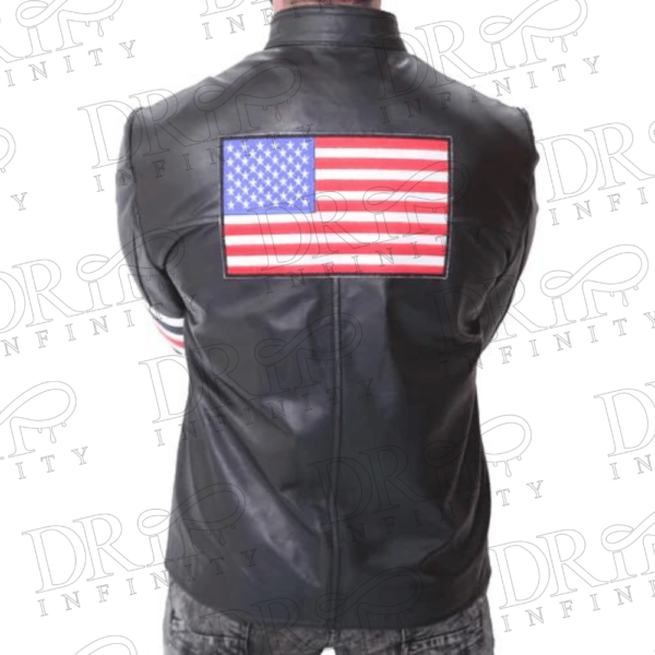 DRIP INFINITY: Easy Rider Captain America Leather Jacket (Back)