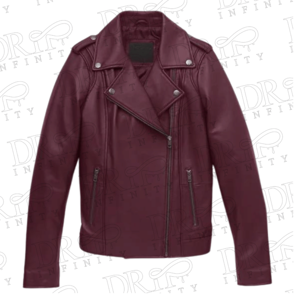 DRIP INFINITY: Women's Lisbon Debossed Leather Jacket
