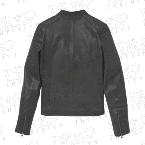 DRIP INFINITY: Women's Reservoir Moto Leather Jacket (Back)